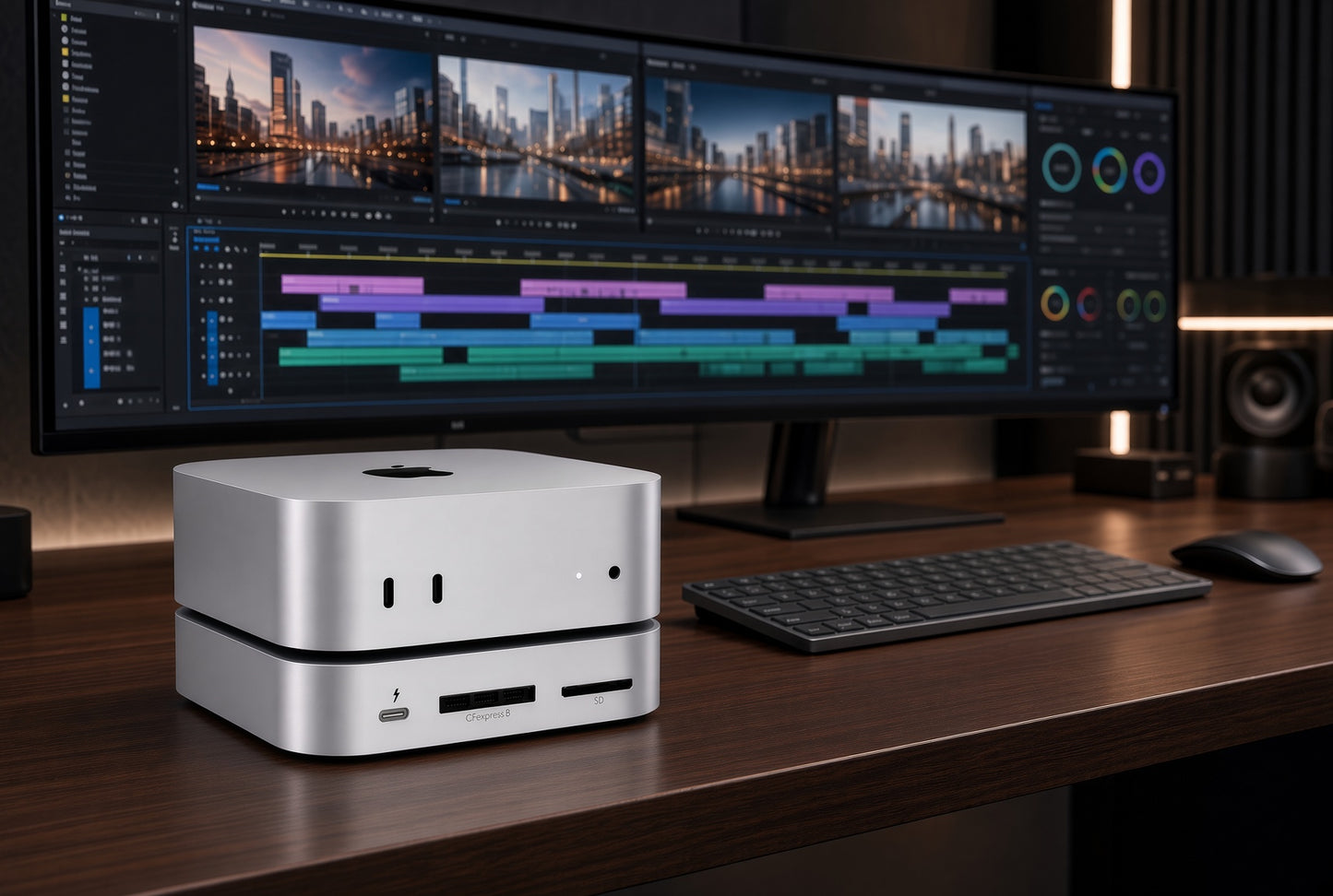 BLACKJET MiniRaiden Pro Thunderbolt 5 Studio Dock for Mac Mini M4 / M4 Pro