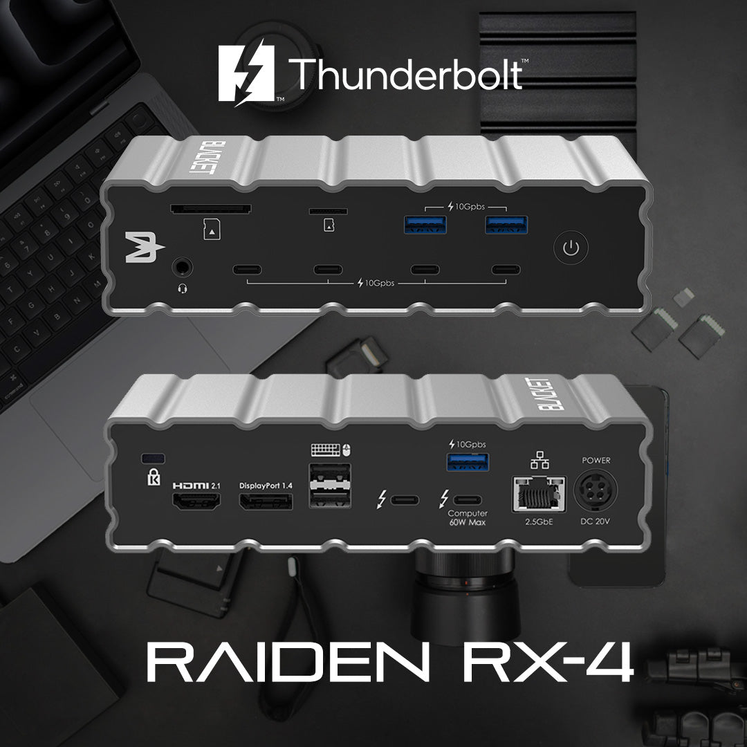 Estación de acoplamiento BLACKJET RX-4 RAIDEN Thunderbolt 4 