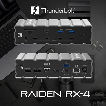 Estación de acoplamiento BLACKJET RX-4 RAIDEN Thunderbolt 4 