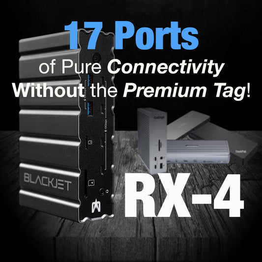 BLACKJET RX-4 RAIDEN Thunderbolt 4 Docking Station