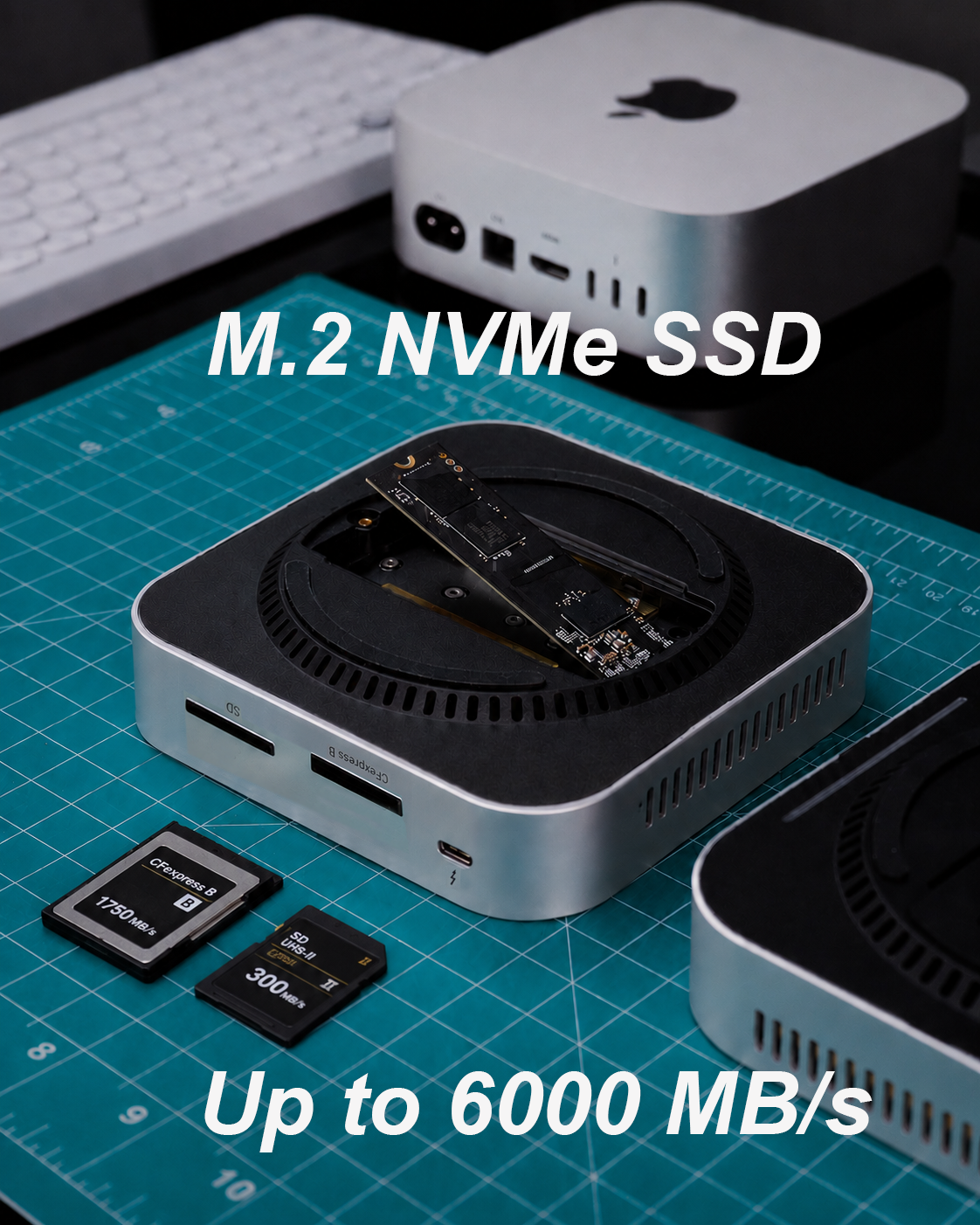 BLACKJET MiniRaiden Pro Thunderbolt 5 Studio Dock for Mac Mini M4 / M4 Pro