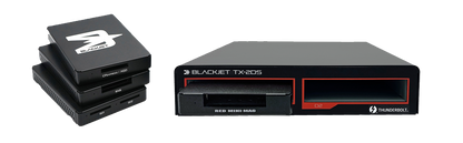 BLACKJET TX-2DS Sistema de acoplamiento Thunderbolt 3 de 2 bahías (PAQUETE DE MONTAJE EN RACK) 